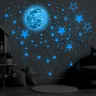 435Pcs Glow in The Dark Stars Wall Stickers Glowing Stars for Ceiling Luminous Stars and Moon Wall