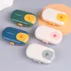 Portable 4 Grids Travel Pill Case With Pill Cutter Organizer Pill Box Medicine Storage Container