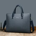 Briefcase Bag For Men Executive Designer Laptop Leather Handbag Shoulder Business Male Messenger