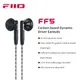 FiiO FF5 Carbon-based Dynamic Driver Earbuds Alumium Shell with 3.5mm/4.4mm MMCX Cable