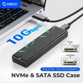 ORICO M.2 NVMe SATA SSD Enclosure USB 3.1 Gen 2 10 Gbps to NVMe PCI-E M.2 SSD Case Portable External
