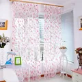 100 x 200cm Flower Sheer Curtain Tulle Window Voile Drape Valance 1 Panel Fabric