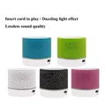 Mini Wireless Bluetooth Speaker with Built-in Mic Handsfree TF Card Dazzling Crack Colorful LED