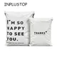 INPLUSTOP 50PCS White Color Thicken Express Bag THANKS Printing Waterproof Clothing Parcel Packaging