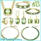 Millenia 2023 Original Luxury Wedding Crystal Bridal Jewelry Sets for Women Green Zircon Crystal