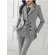 Women Vintage High Quality Office Suit Ladies Work Wear OL Pantsuits Formal Female Blazer Jacket