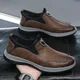 Men Shoes Men Leather Original Sewing Shoes New Men's Casual Leather Shoes Breathable Platform