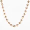 6mm 8mm 10mm Wide 585 Rose Gold Color Round Bead Chain Necklace for Men Women Lobster Clasp Wedding