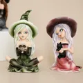 Witch Figurines Witch Room Decor Statue Of The West Figurine Fairy Garden Halloween Theme Gift Home