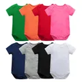 Newborn Baby Bodysuit Summer Solid Soft Cotton Short Sleeve Baby Clothing Body Baby Boys Girls Baby