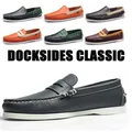 Scarpe Casual in pelle da uomo Slip-On Docksides Deck mocain Boat Shoes Flats mocassini scarpe da