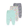 Kiddiezoom Cartoon Baby Pants 3-Pack Boy Girl pantaloni lunghi 0-24M Cotton Soft Infant Clothes