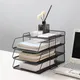 Office File Box Desktop A4 Document Organizer Stackable Laminated Papers Rack All-purpose Bathroom