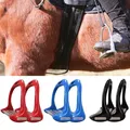 1 Pair Pedal Equipment Horse Stirrups Anti Slip Equestrian Safety Aluminium Alloy Riding Treads