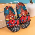 Disney Kids Slippers for Boys Summer Beach Indoor Slippers Cartoon Spiderman Home Soft Non-Slip