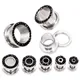 1 PC Unisex 3-14mm Ear Stretcher Surgical Stainless Steel Single Flare Flesh Tunnel Ear Plugs