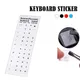 Russian Transparent Keyboard Stickers Language Alphabet Black White Label for Computer PC Dust