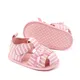 Bow Baby Girls First Walkers Baby Sandals Infant Toddler Stripe Anti Slip Soft Sole Baby Shoes Baby