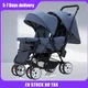 Twins Stroller Foldable Children's Stroller Lightweight Double Strollesr for Babies Detachable Baby