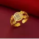 Personalized Mosang Stone Open Adjustable Ring Real 18k Yellow Gold Color 999 Money Ring for Men Bro