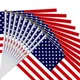 10PCS American Stick Flags Hand Waving Flag USA 5x8 Inch Handheld Mini Flag Flagpole 30cm American