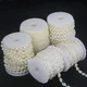 3/4/5/6/8/10mm ABS pearl chain double row connecting bead wedding dress bead chain half round bead