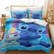 Disney Cartoon Anime Stitch Bedding Set Little Monster Quilt Duvet Cover Pillowcase Kids Bed