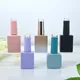 10ml 15ml Colorful Glass Nail Polish Bottle Refillable Empty Nail Gel Container With Lid Brush