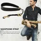 Saxophone Neck Strap Adjustable Sax Neck Strap Soft Leather Padded Saxophone Strap for Alto Tenor