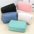 1PC Zipper Fashion Cosmetic Bags for Women Small Large Female PU Leather Make Up Lipstick Case Zip