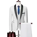 Uomo Skinny 3 pezzi Set formale Slim Fit smoking Prom Suit/uomo sposo blazer da sposa abito di alta