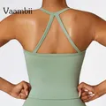 Fitness Yoga Top Open Back Gym Top Vest Gym Shirt Push Up Running abbigliamento senza maniche