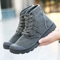 Autunno inizio inverno stivali uomo scarpe di tela High top scarpe Casual moda stivali da uomo