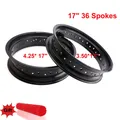 3.50x17 pollici 4.25x17 pollici 36 raggi fori cerchi in lega di alluminio moto 3.50*17 "4.25*17" mozzo ruota anteriore/posteriore