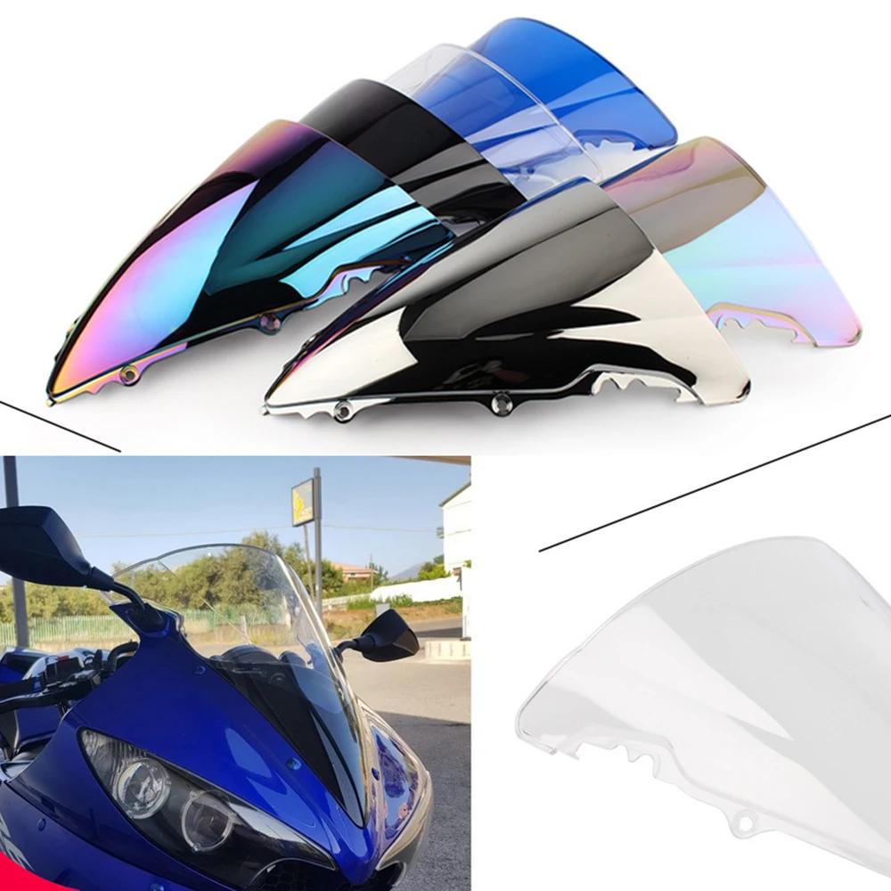 Per Yamaha YZF-R6 YZF R6 YZFR6 2003 2004 2005 Moto Doppia Bolla Parabrezza Deflettore Protezione Parabrezza Accessori