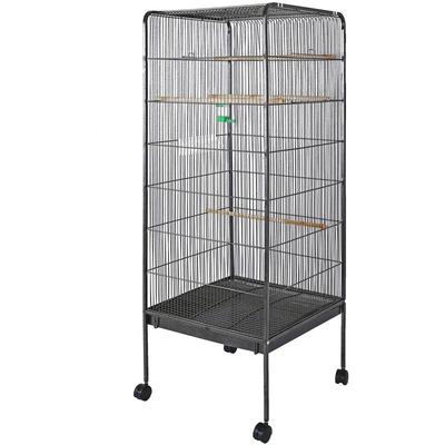 Wiltec xl Vogelvoliere Vogelkäfig 54x54x146cm Voliere mit Sitzstange Käfig für Kleinvögel &
