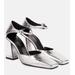 Quad Metallic Leather Pumps