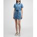 Ms. Sloan Short-sleeve Denim Mini Dress