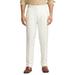 Gregory Flat Front Silk & Linen Canvas Trousers