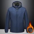 Men's Hiking Softshell Jacket Waterproof Hiking Jacket Rain Jacket Fleece Outdoor Thermal Warm Fleece Lining Breathable Quick Dry Outerwear Jacket Raincoat Black Red Sky Blue Dark Blue