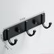 Wall Mounted Towel Bar No Punching Space Aluminum Clothes Hook Bathroom Bathroom Clothes Hook Door Back Hook Clothes Hanger Kitchen Strong Adhesive Hook