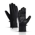 Ski Gloves Snow Gloves for Women Men Touchscreen Thermal Warm Waterproof PU Leather Full Finger Gloves Snowsports for Cold Weather Winter Skiing Snowboarding Cycling