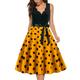 Women's Party Dress Casual Dress Swing Dress Midi Dress Black White Yellow Sleeveless Polka Dot Bow Summer Spring V Neck Party Party Summer Dress 2023 S M L XL XXL 3XL