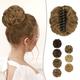 Claw Clip Messy Bun Hair Piece Wavy Curly Messy Hair Bun Scrunchies For Women Claw Clip on Chignon Hairpieces Synthetic Black Hair Rose Hair Bun Extensions for Women