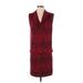 MICHAEL Michael Kors Casual Dress - DropWaist Cowl Neck Sleeveless: Burgundy Snake Print Dresses - Women's Size Small