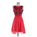 Chi Chi London Cocktail Dress - Party: Red Hearts Dresses - Women's Size 2