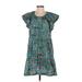 Marie Oliver Casual Dress - Shift Crew Neck Short sleeves: Teal Dresses - Women's Size 3