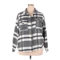 Jacket: Gray Checkered/Gingham Jackets & Outerwear - Women's Size 2X