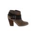 Carlos by Carlos Santana Ankle Boots: Brown Shoes - Women's Size 6 1/2 - Round Toe