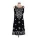 INC International Concepts Casual Dress - Shift: Black Paisley Dresses - Women's Size Large